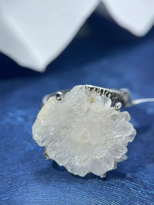 Sunflower Quartz Slice Ring