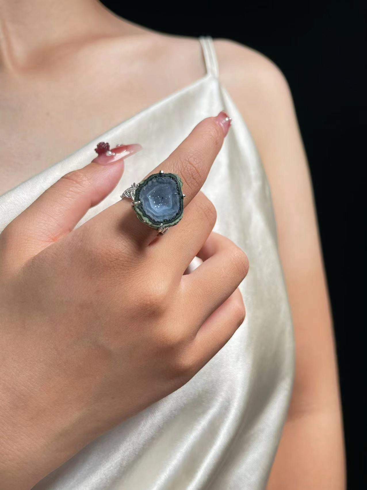 Geode Agate Ring