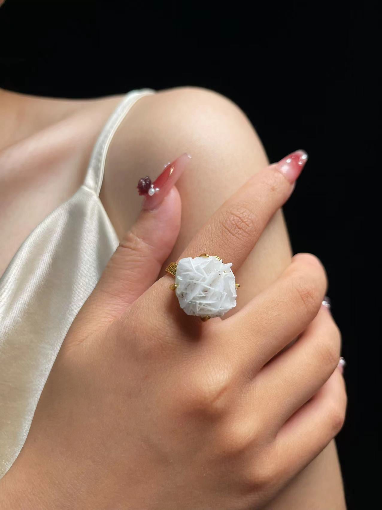Rose Calcite Ring