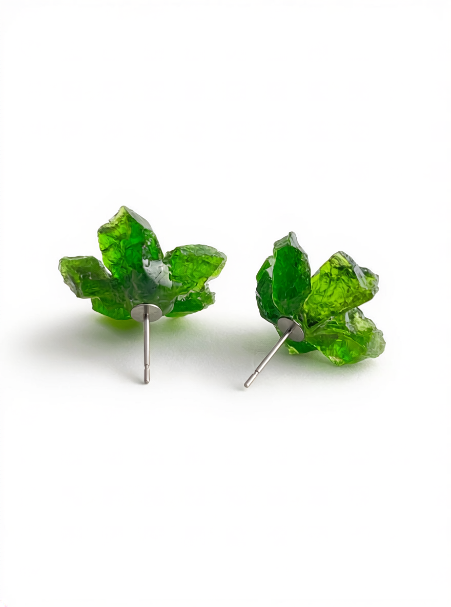 Back view of sterling silver stud earrings
