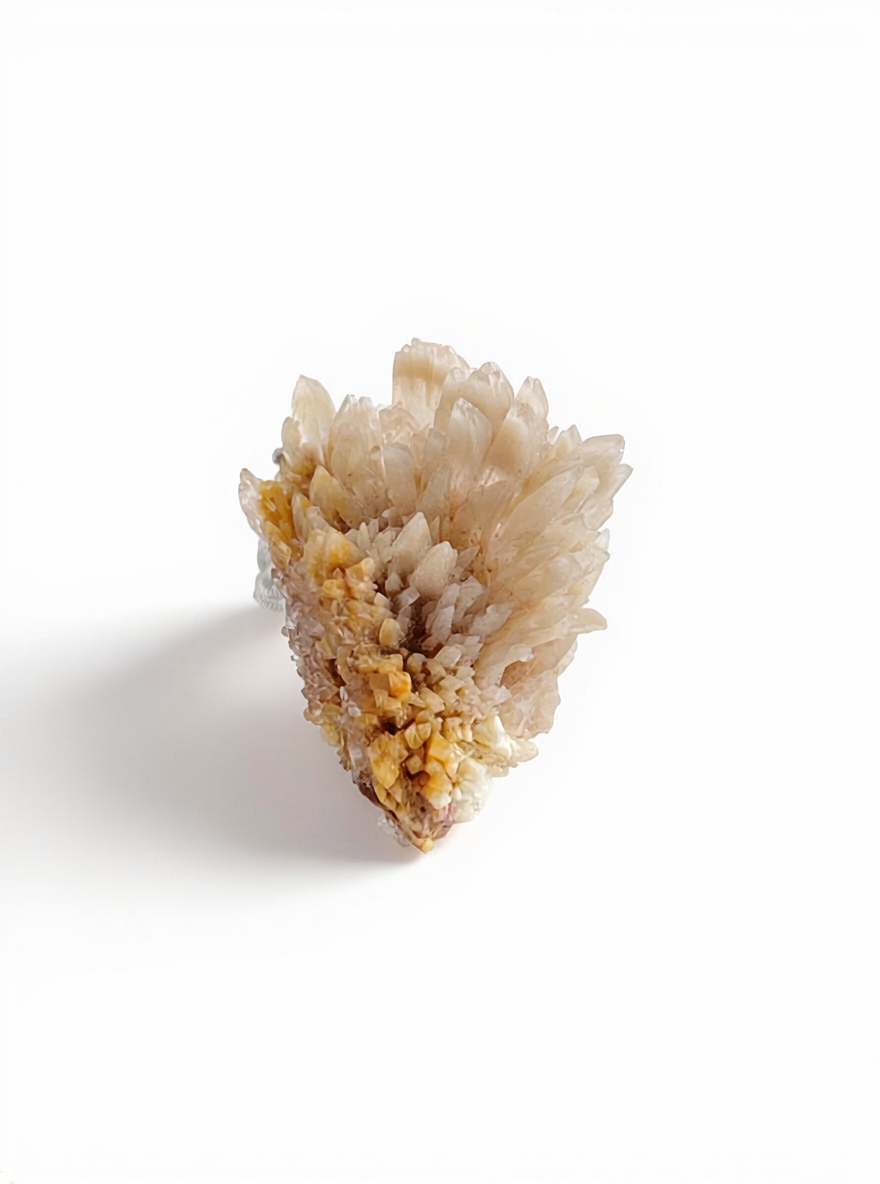 Creedite mineral specimen ring front view