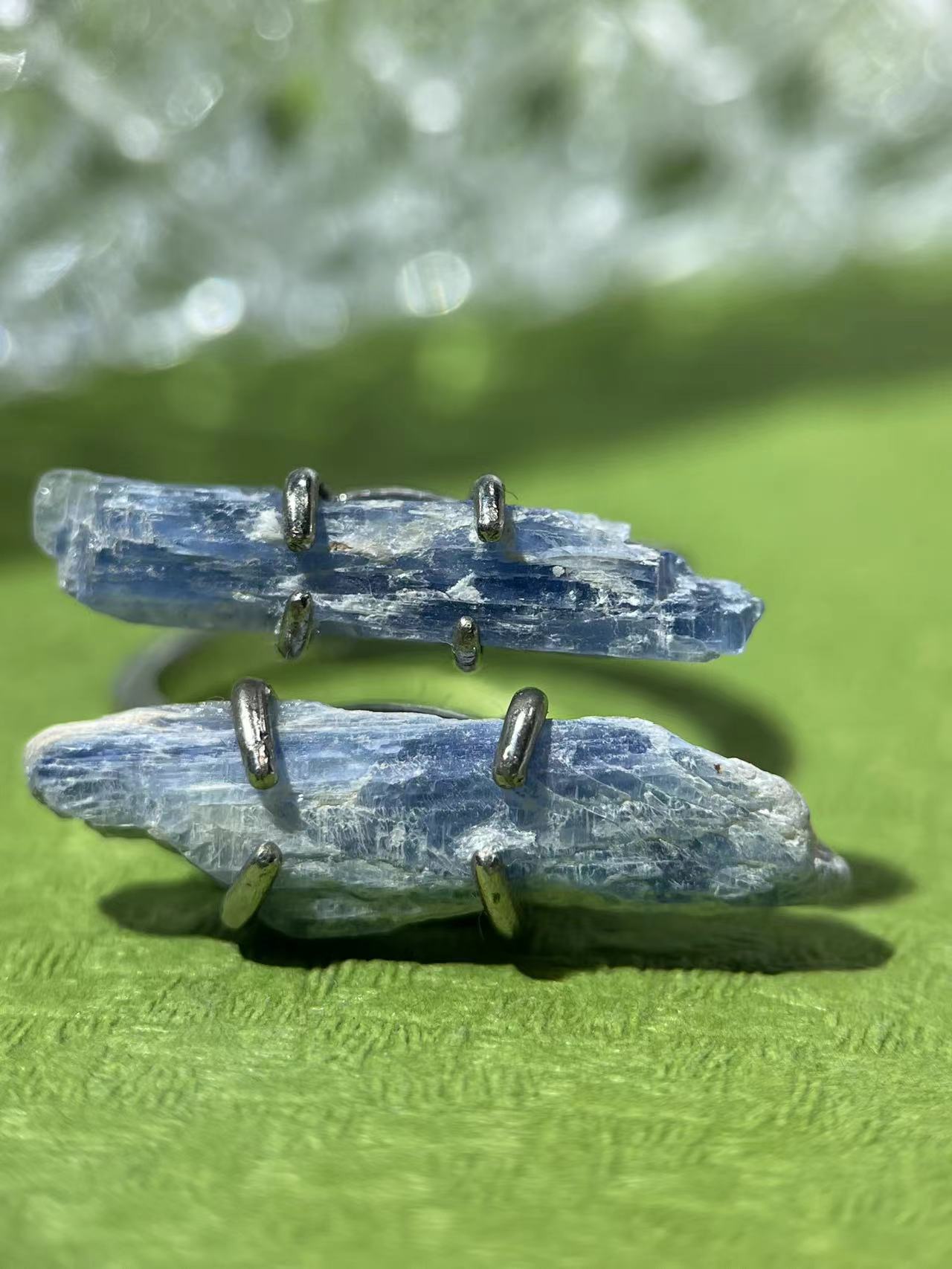 Double Blue Kyanite Ring