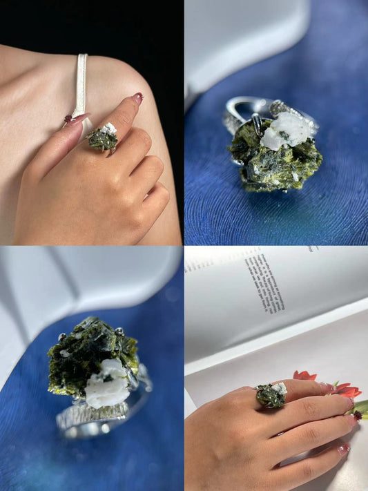 Epidote & Feldspar Ring
