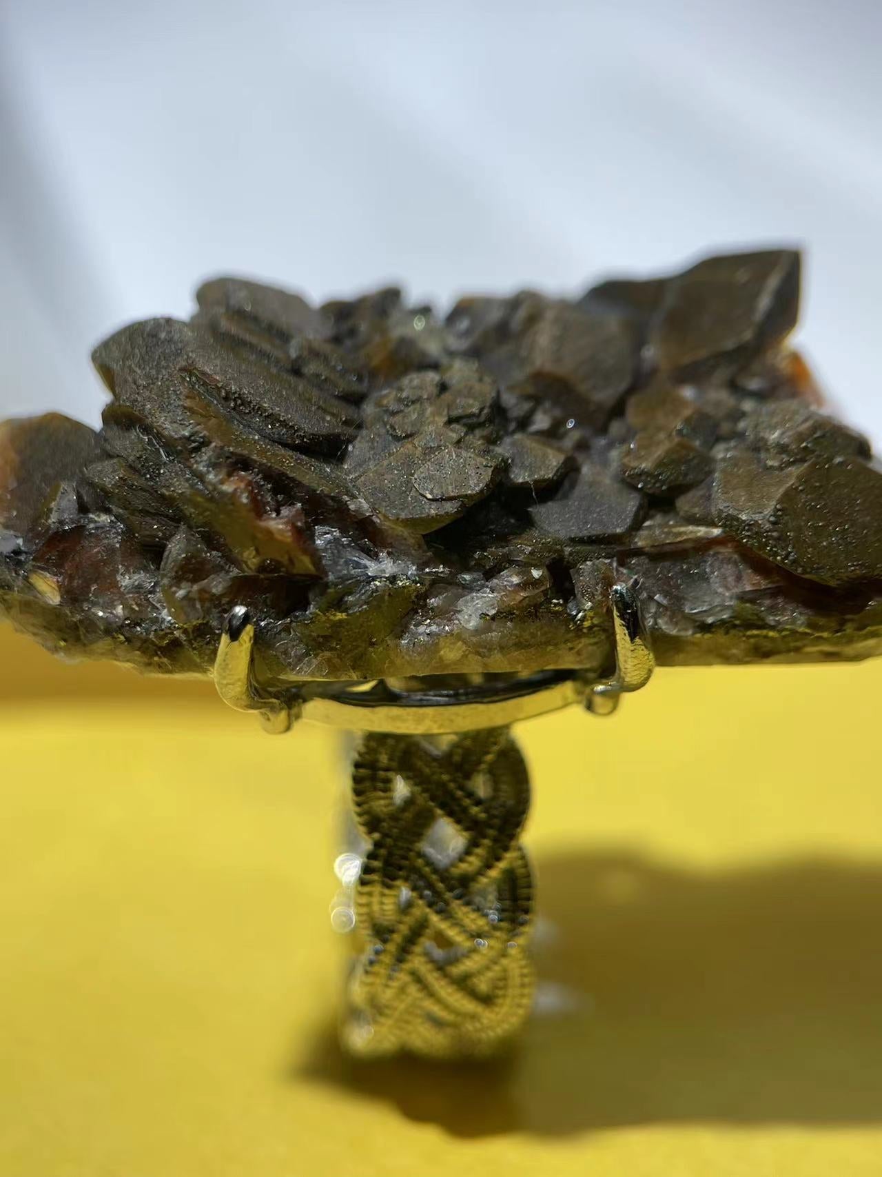 Calcite on Pyrite