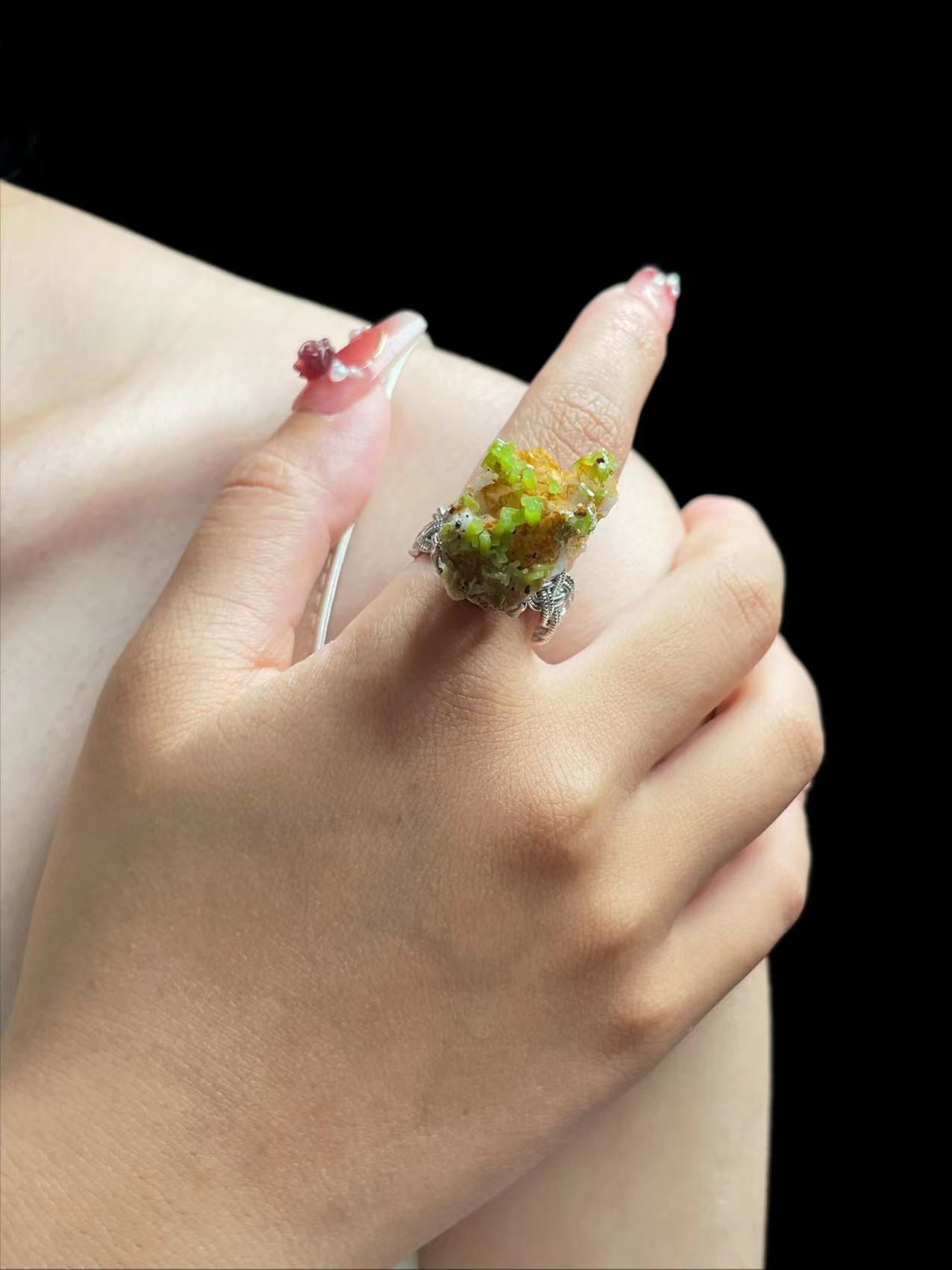 Wavellite ring