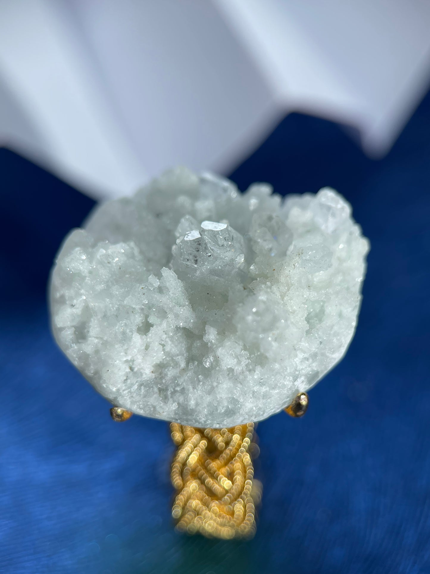 Gypsum Crystal Cluster Ring