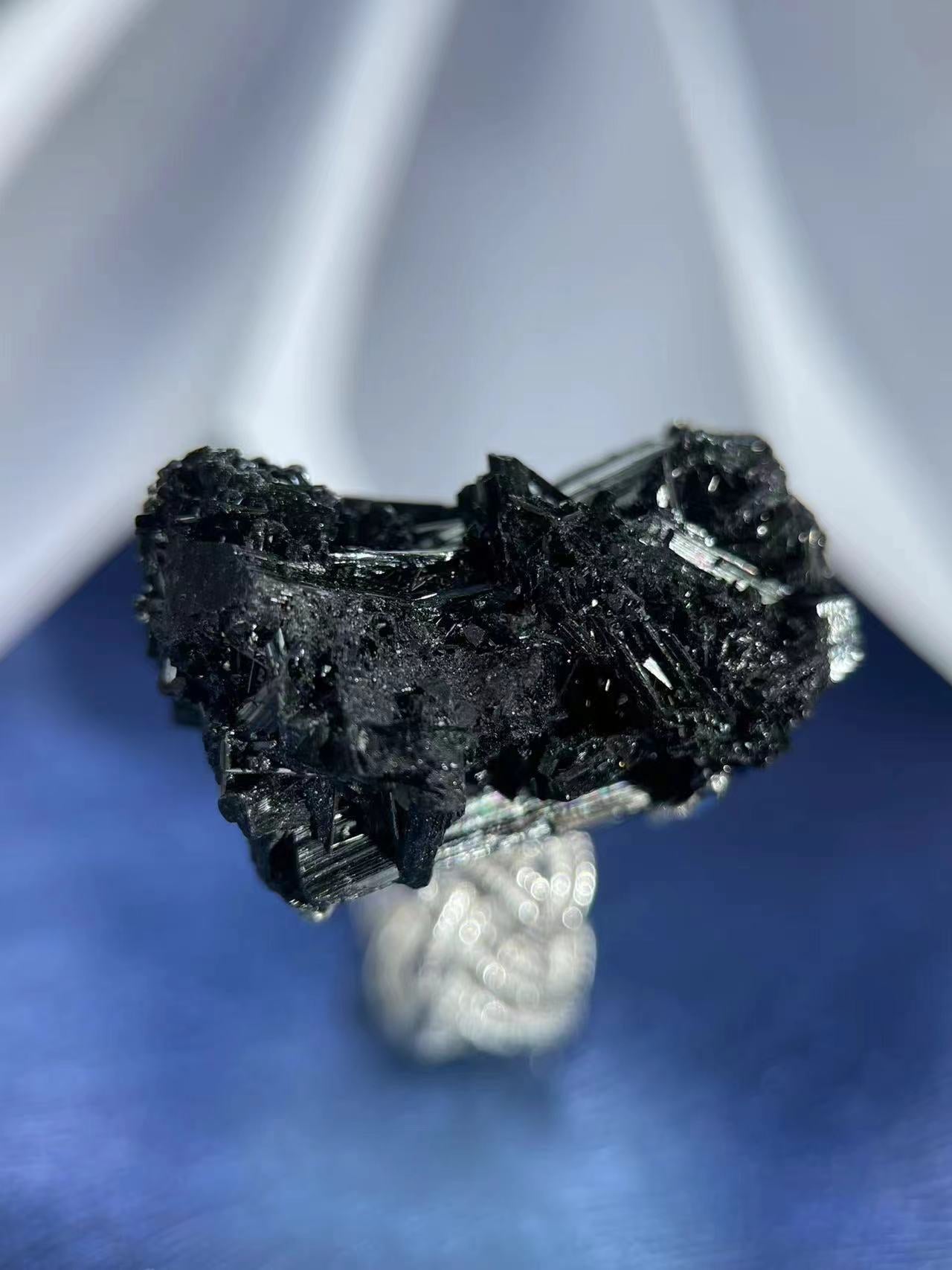 Black Tourmaline (Braided Band) Ring