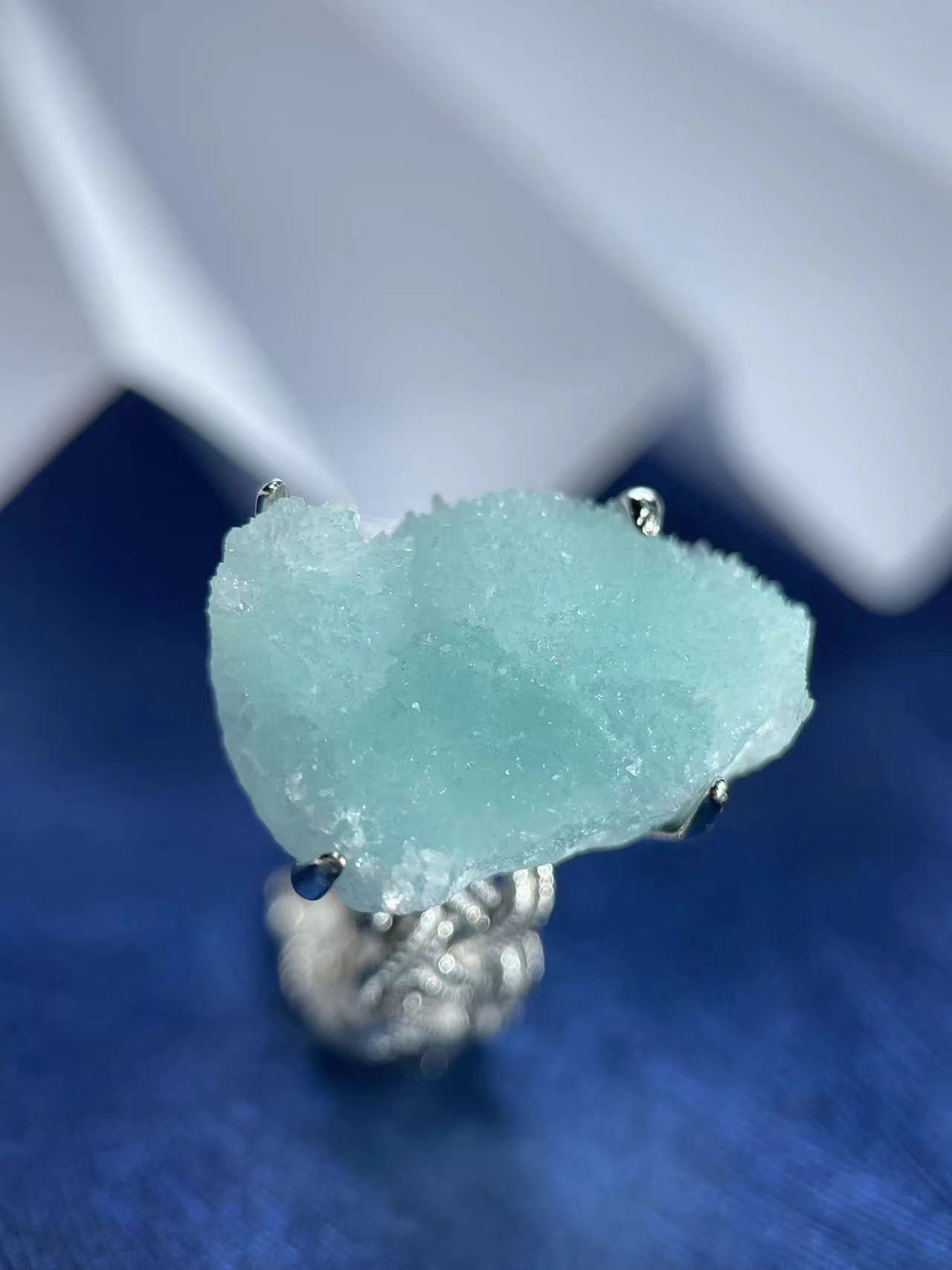 Blue Lace Agate with Braided Band