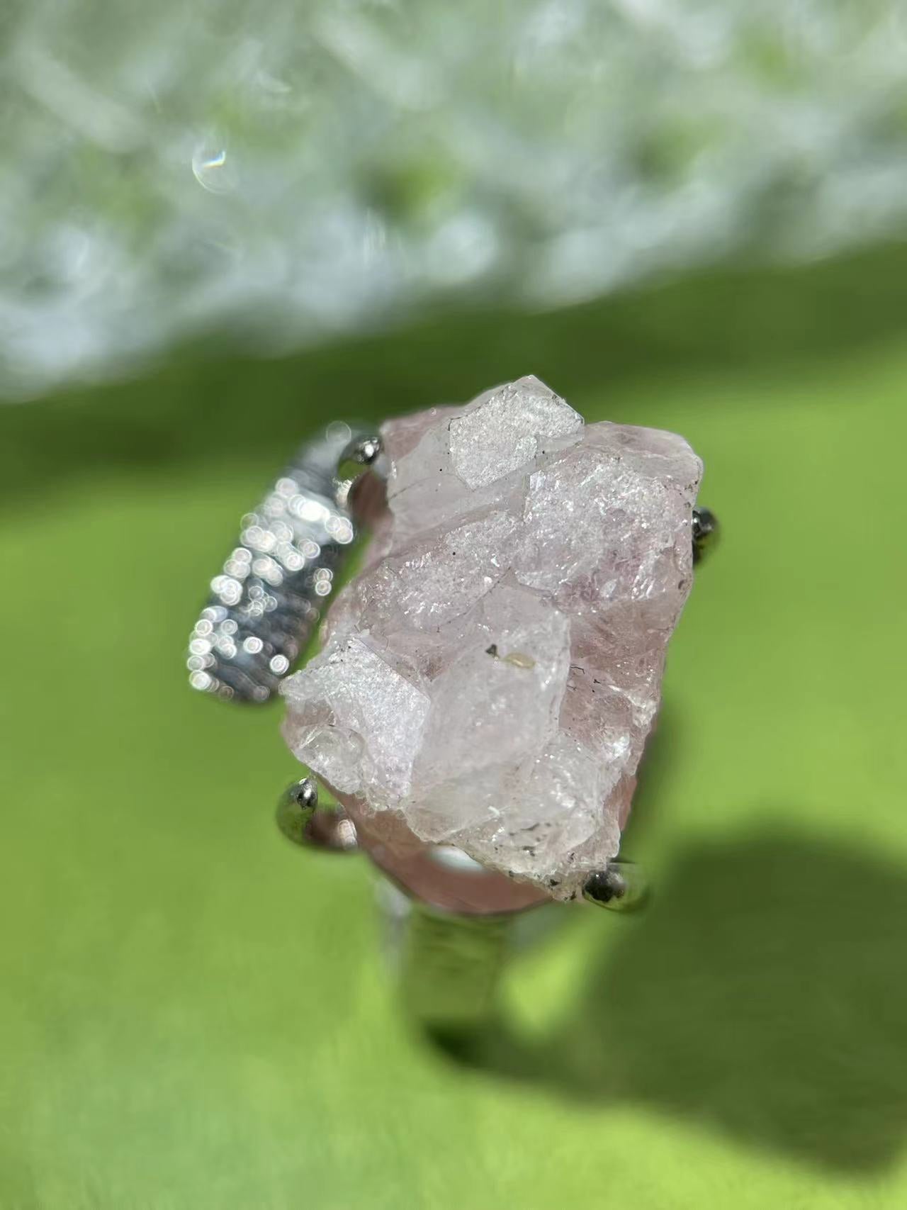 Raw Strawberry Quartz Ring