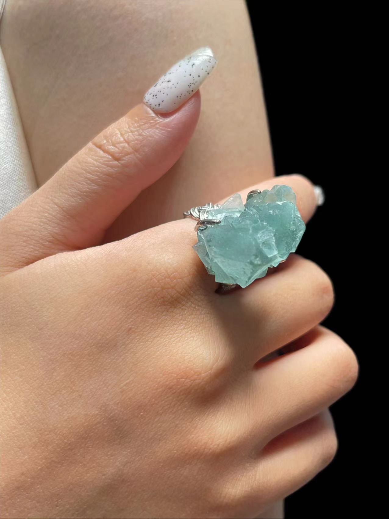 Double-Sided Octahedral Green Fluorite