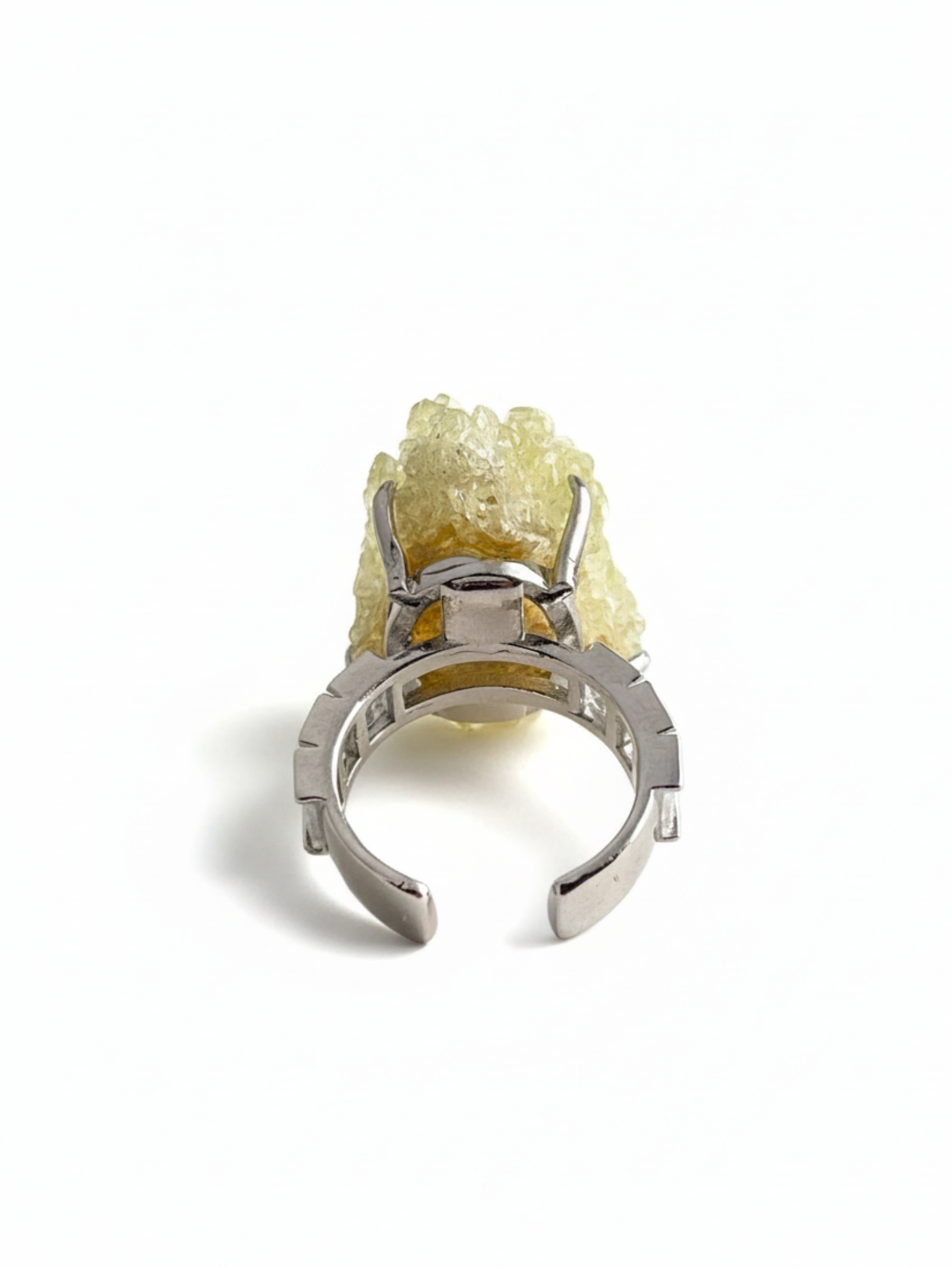 Hyalite Opal Ring back view