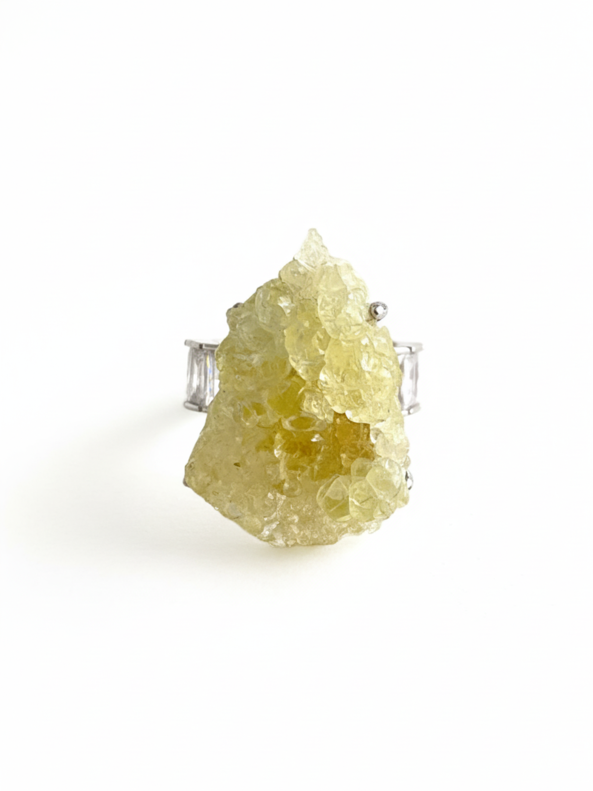 Hyalite Opal Ring front view