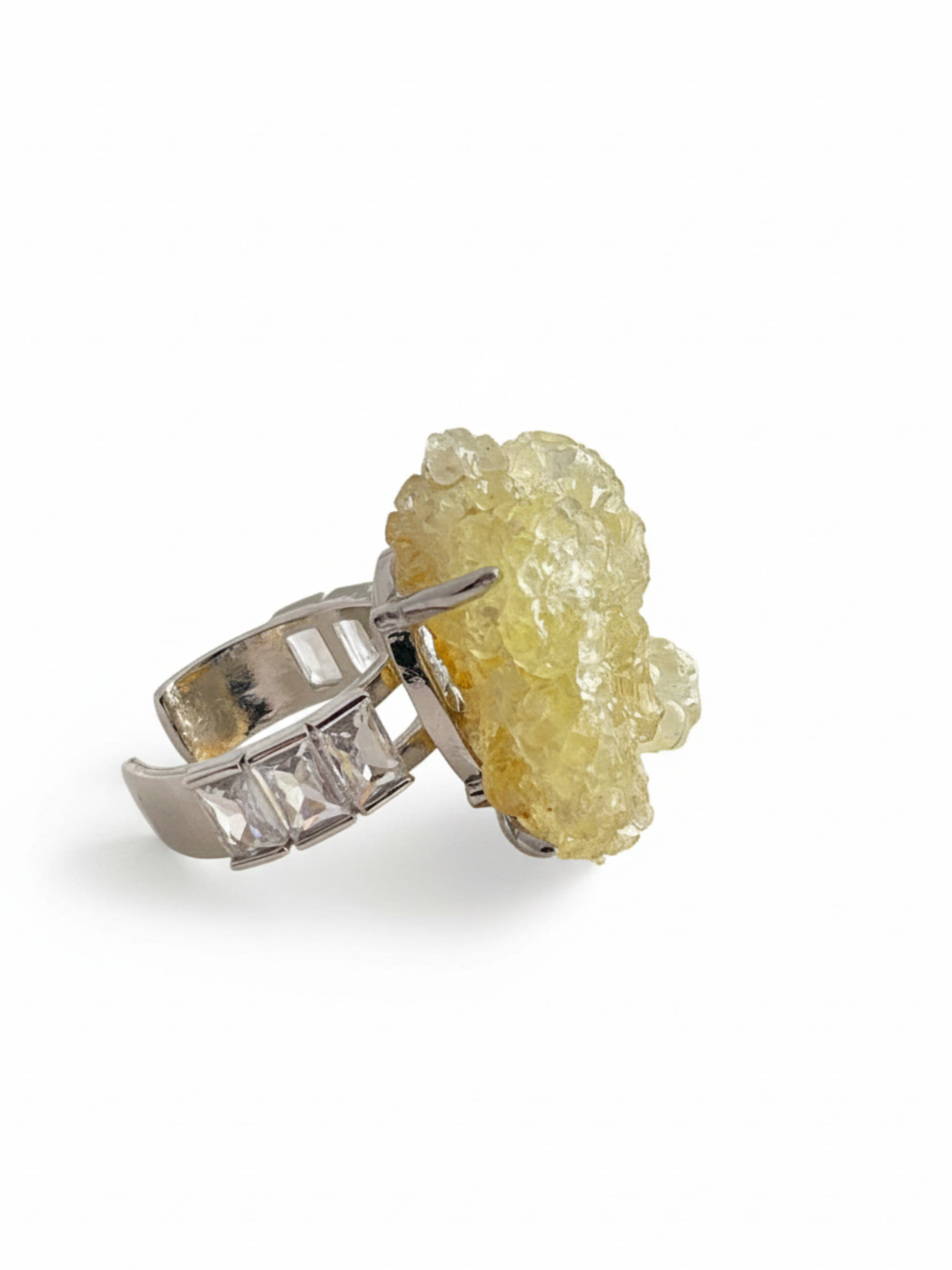 Hyalite Opal Ring side view