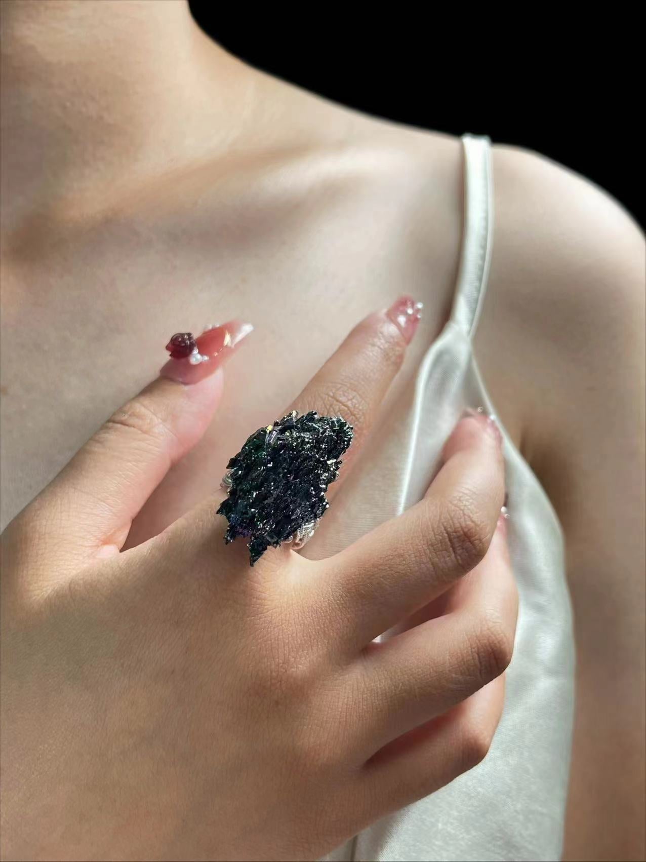 Rainbow Hematite  Ring