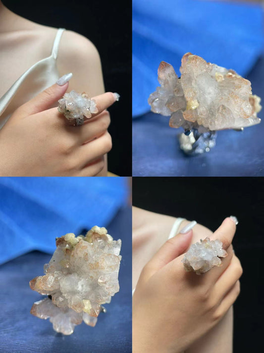 Iron-Included Quartz Cluster