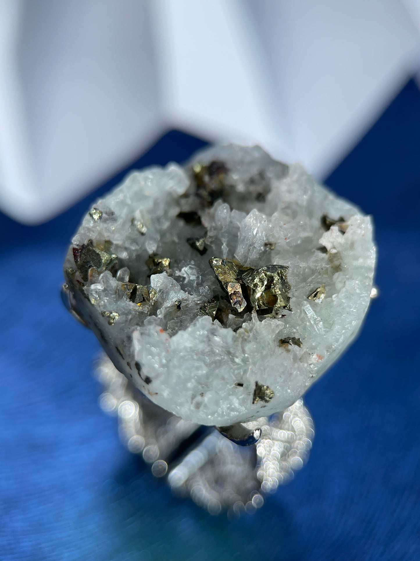 Chalcopyrite with Clear Quartz Ring