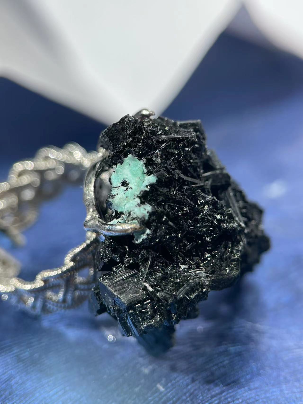 Black Tourmaline (Braided Band) Ring