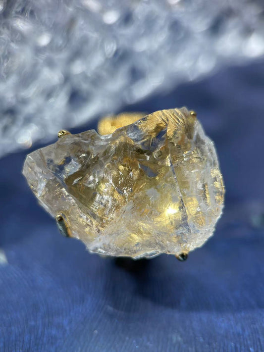 Clear Quartz Raw Ring