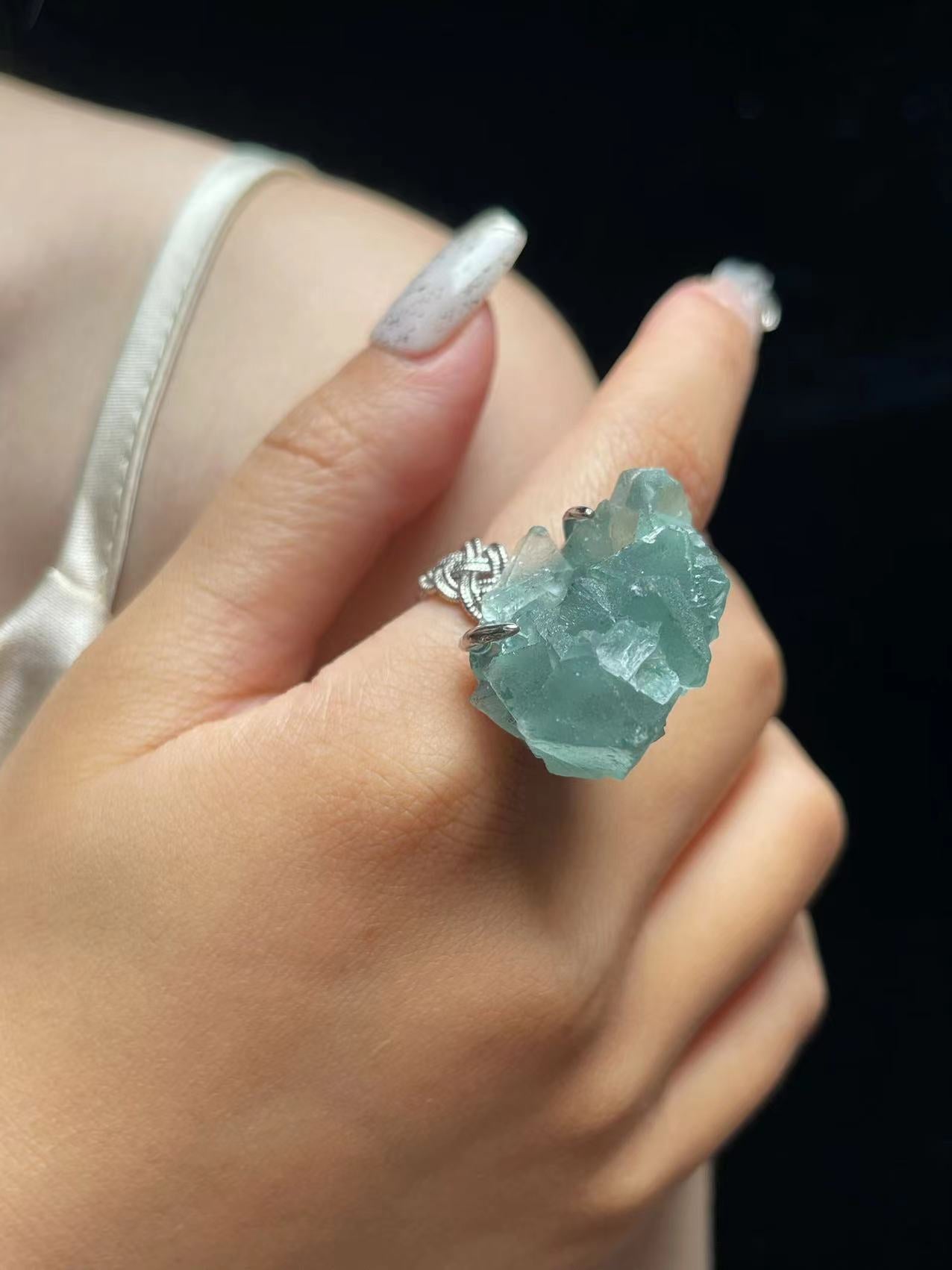 Double-Sided Octahedral Green Fluorite