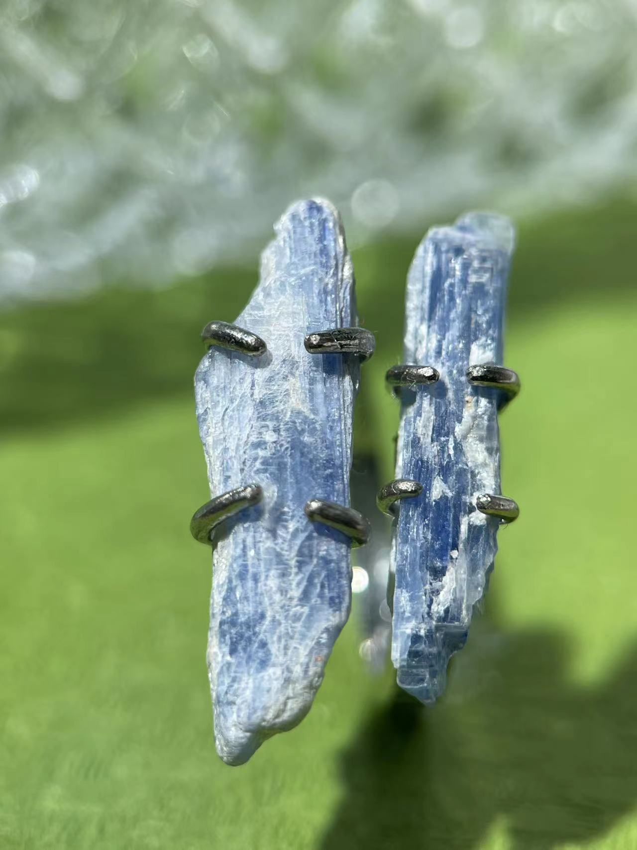 Double Blue Kyanite Ring