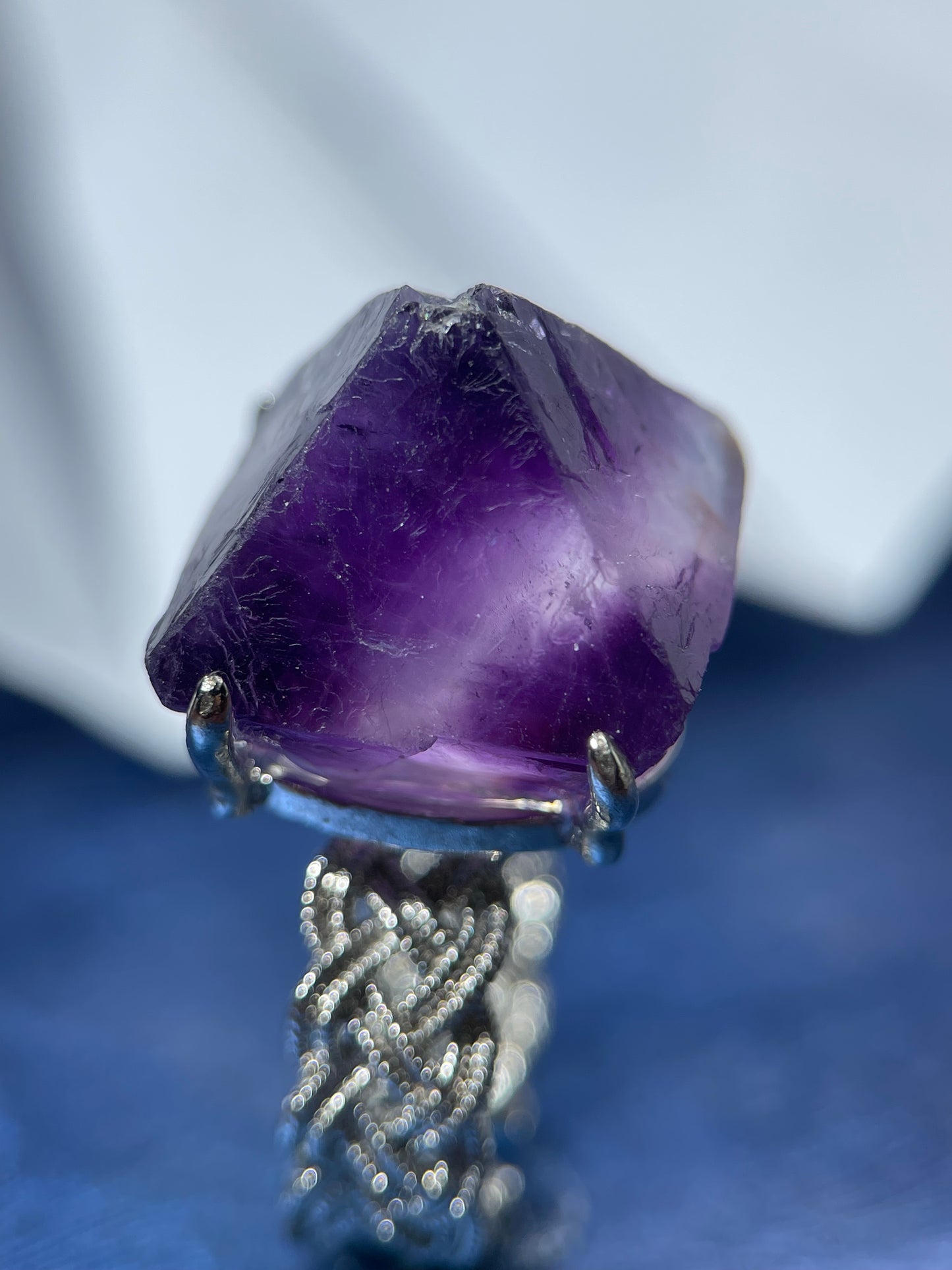 Purple Octahedral Fluorite Ring