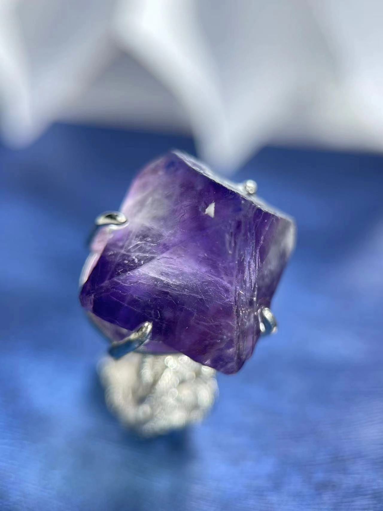 Purple Octahedral Fluorite Ring
