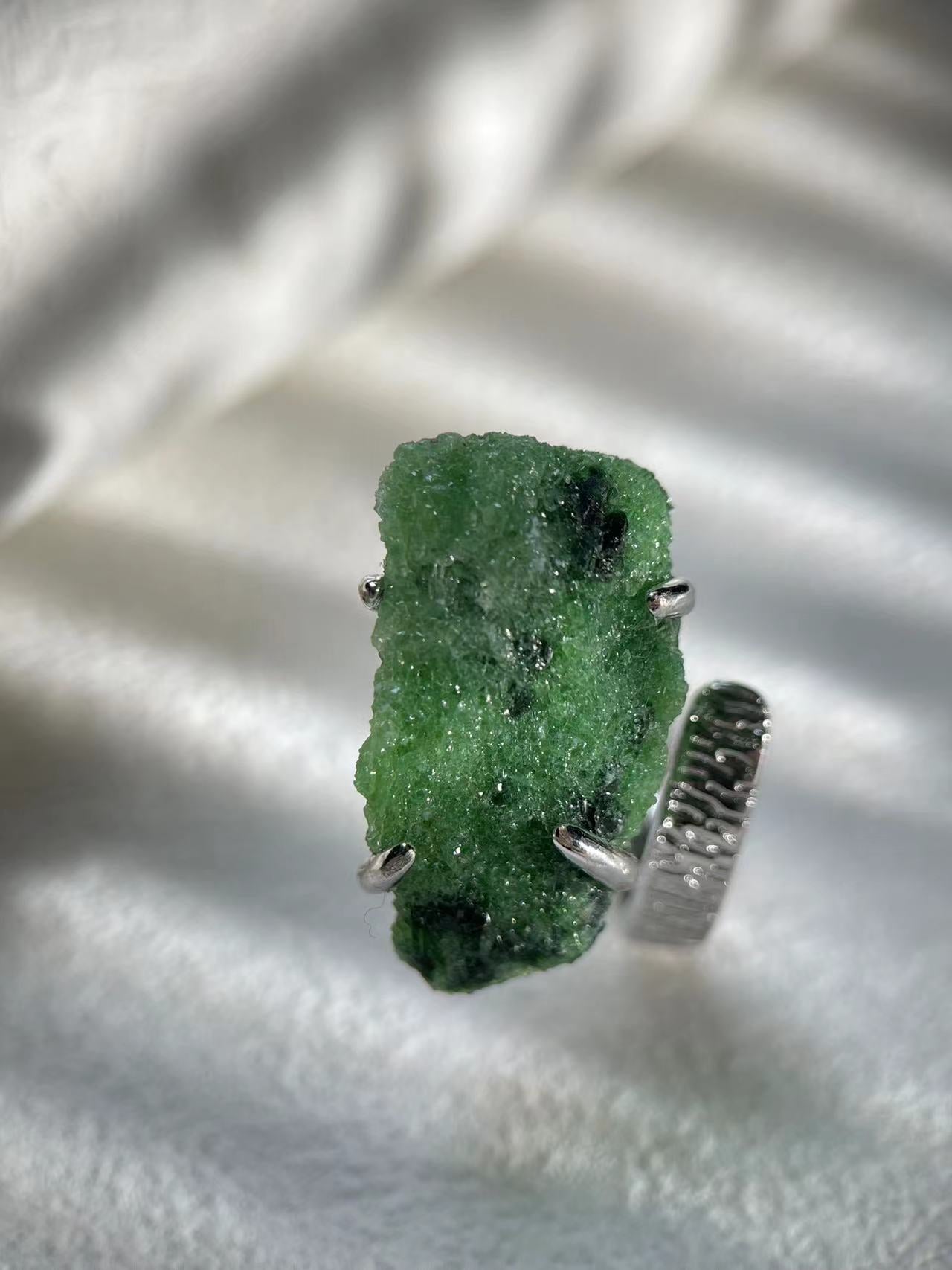 Ruby in Zoisite Raw Crystal Ring