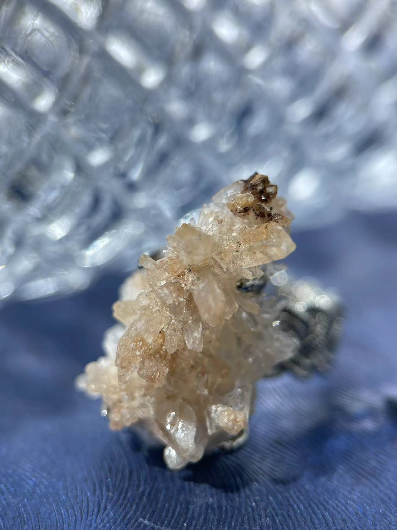 Raw Gypsum Flower Ring