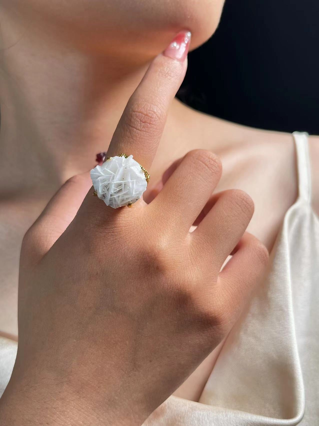 Rose Calcite Ring