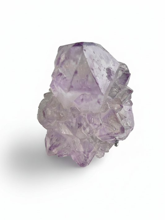 Amethyst Cactus Quartz Ring featuring natural Spirit Quartz crystal cluster