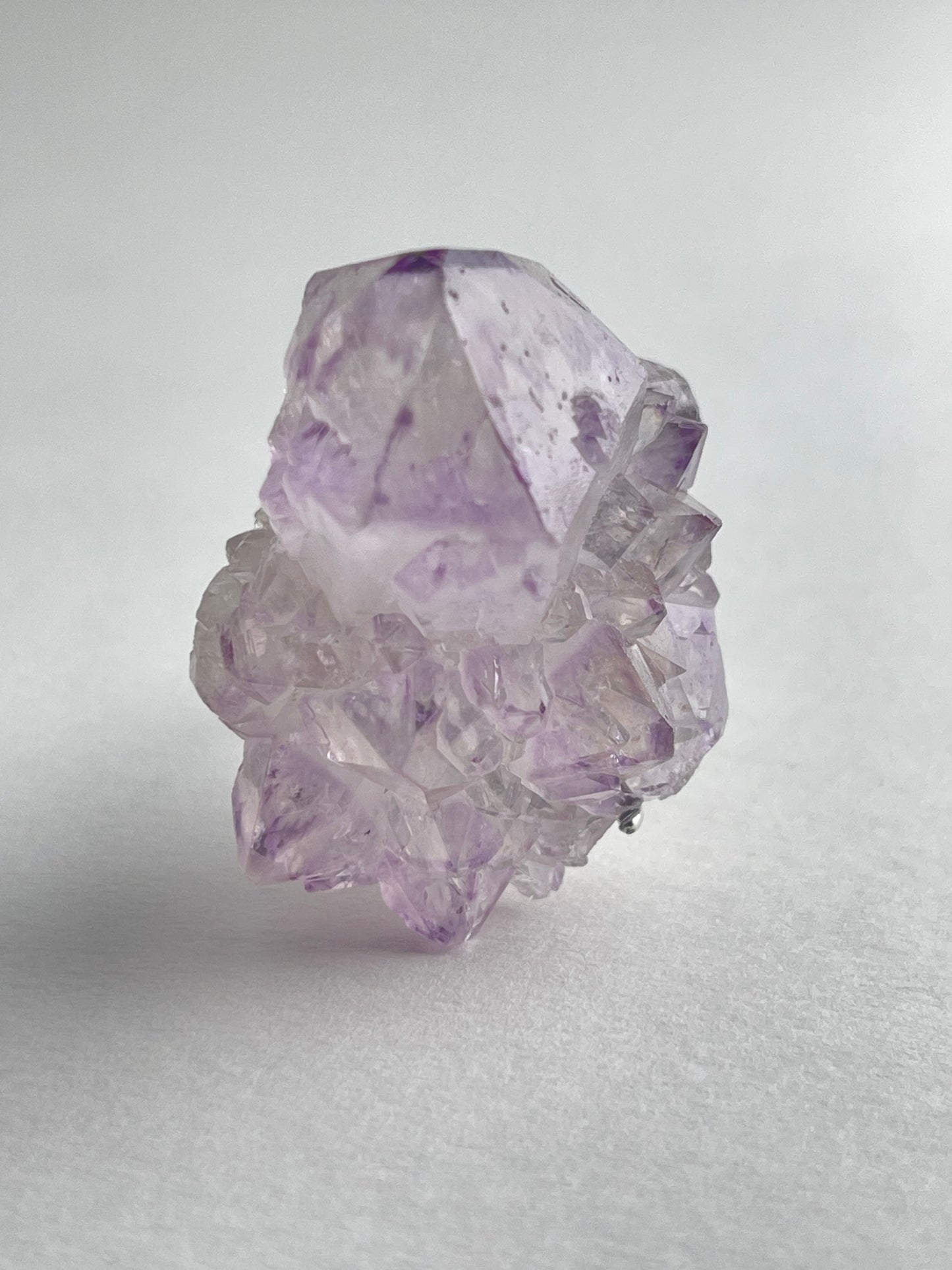 Amethyst Cactus Quartz Ring featuring natural Spirit Quartz crystal cluster