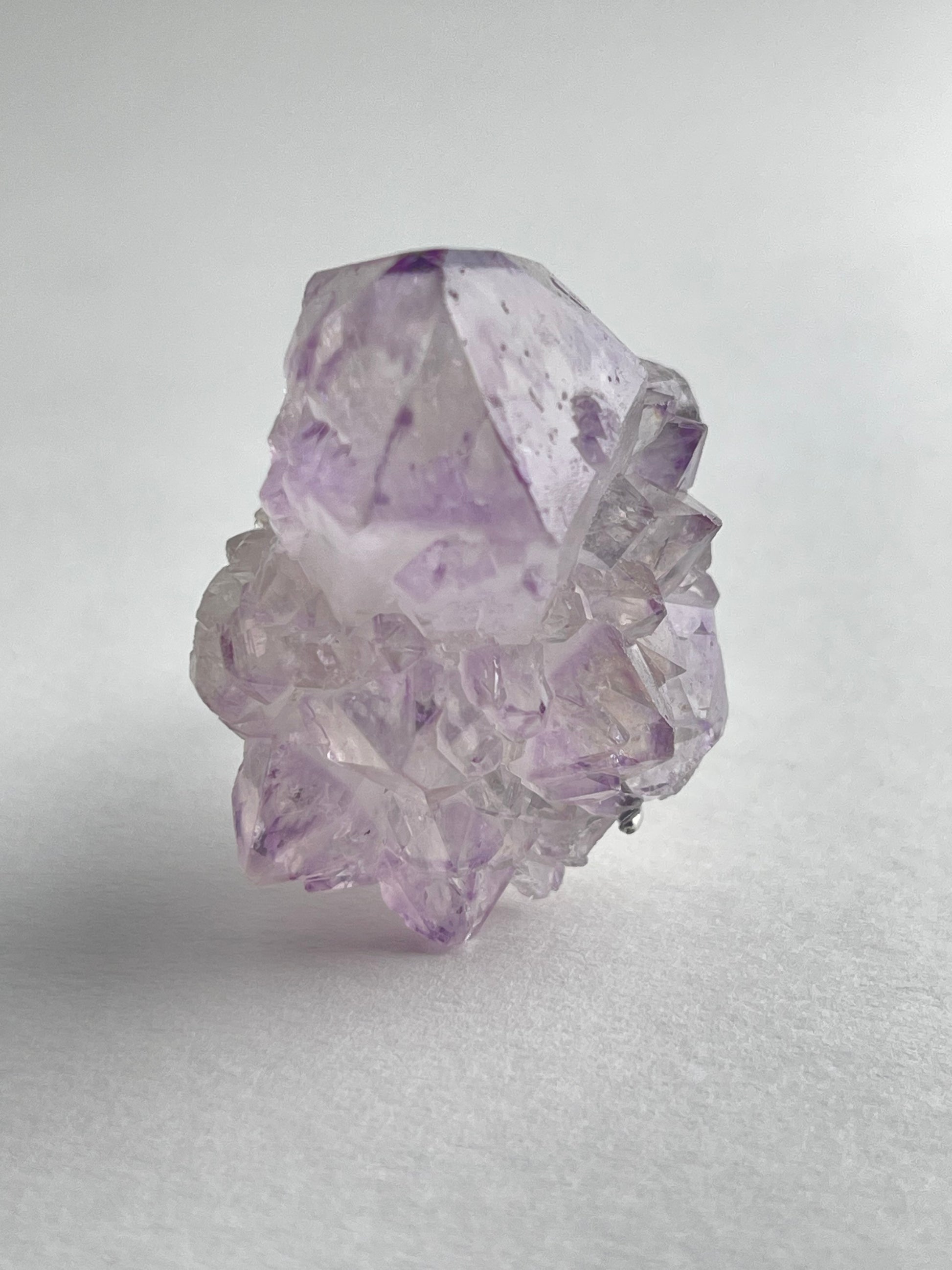 Amethyst Cactus Quartz Ring featuring natural Spirit Quartz crystal cluster