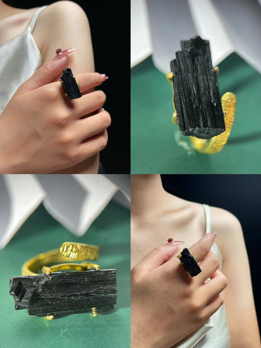 Black Tourmaline Ring