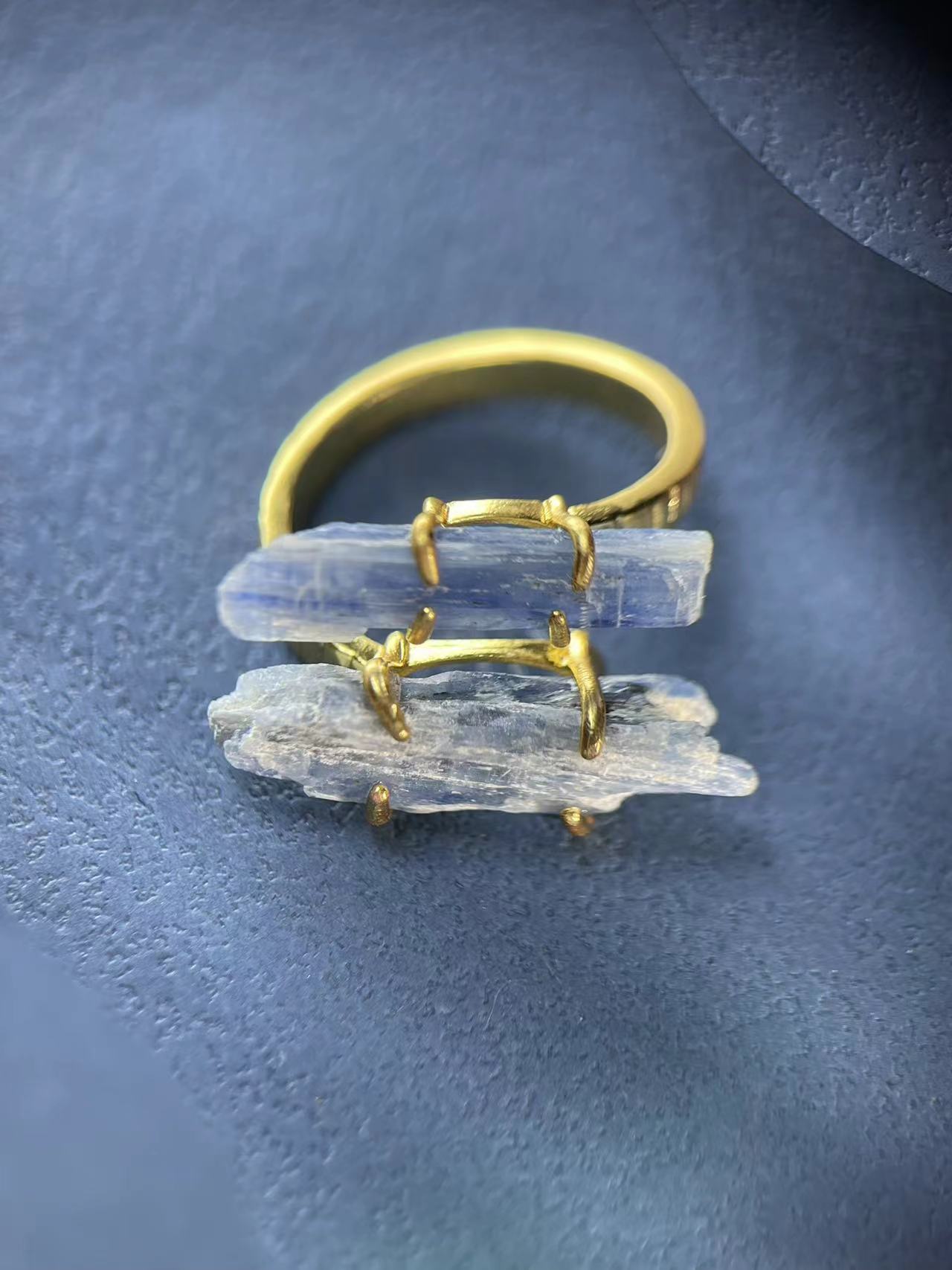 Double Blue Kyanite Ring