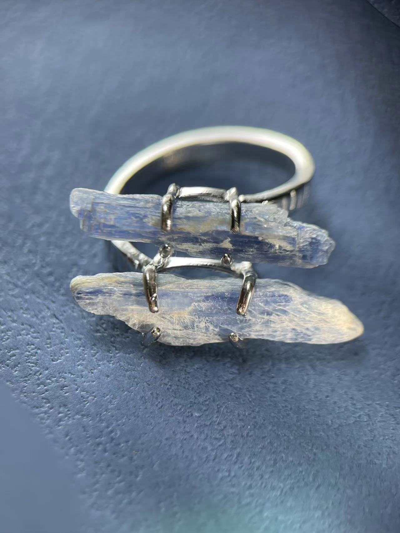 Double Blue Kyanite Ring