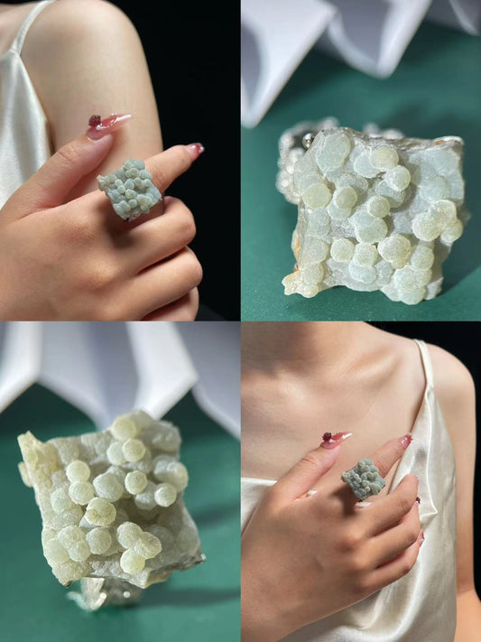 Prehnite Cluster Ring