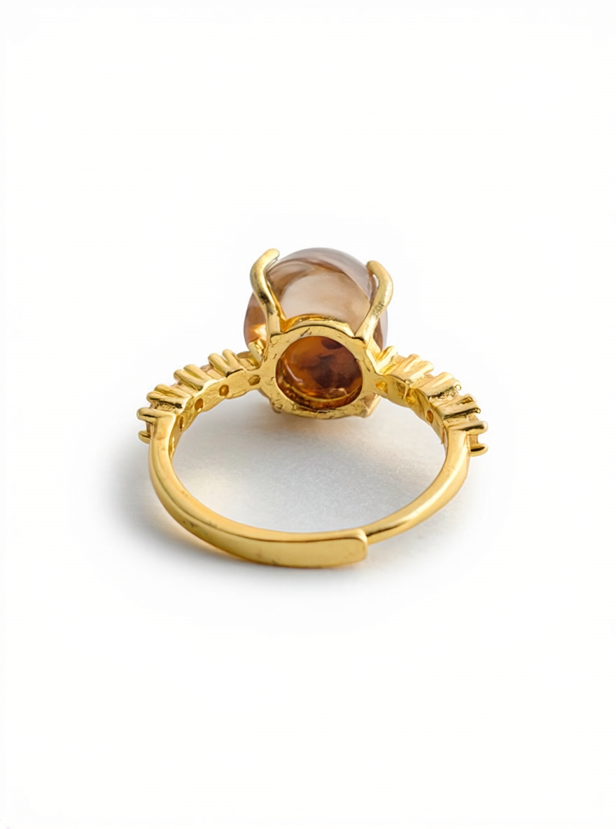 Phantom Quartz Freeform Ring, back view