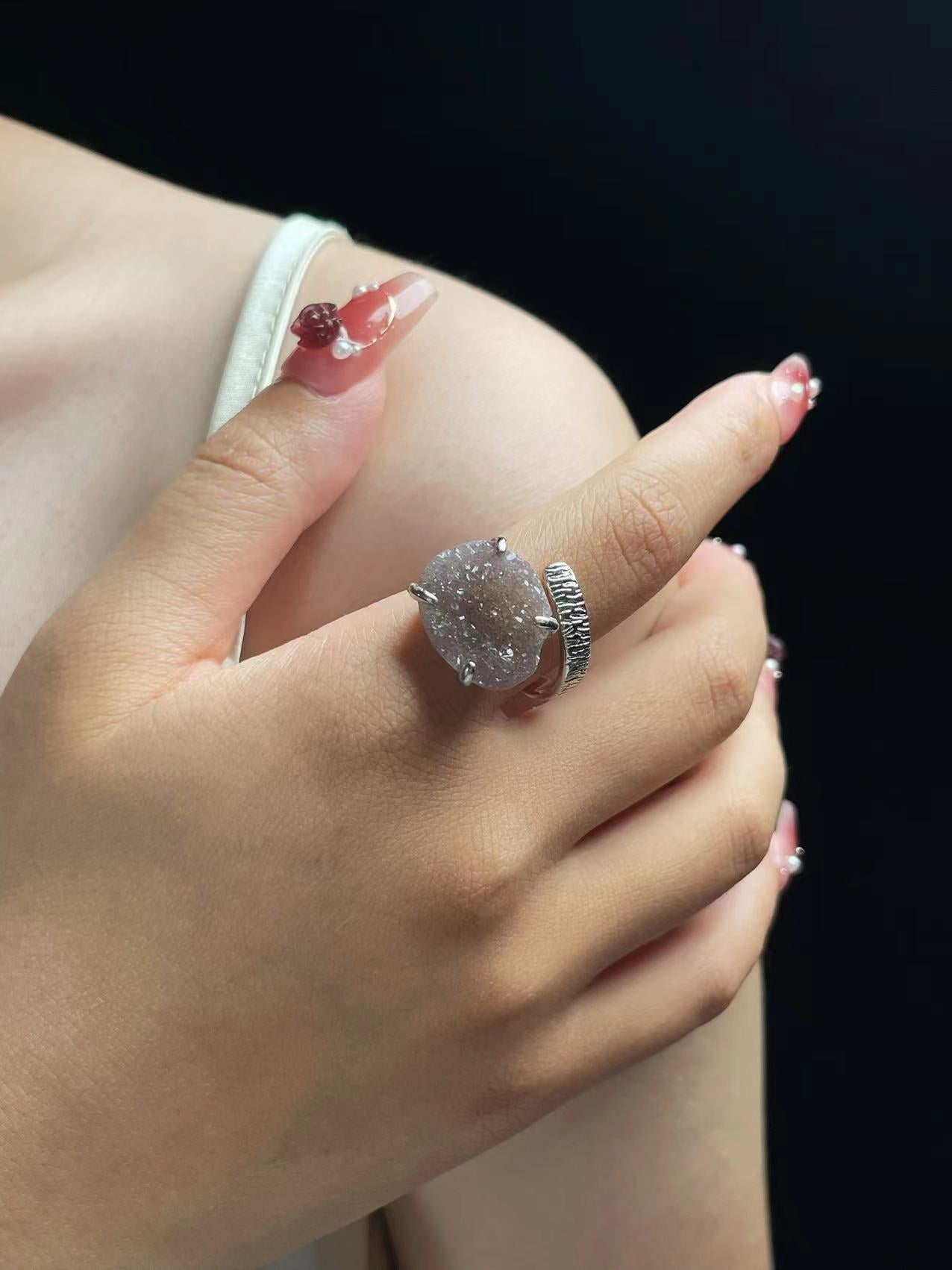 Sugar Quartz ring