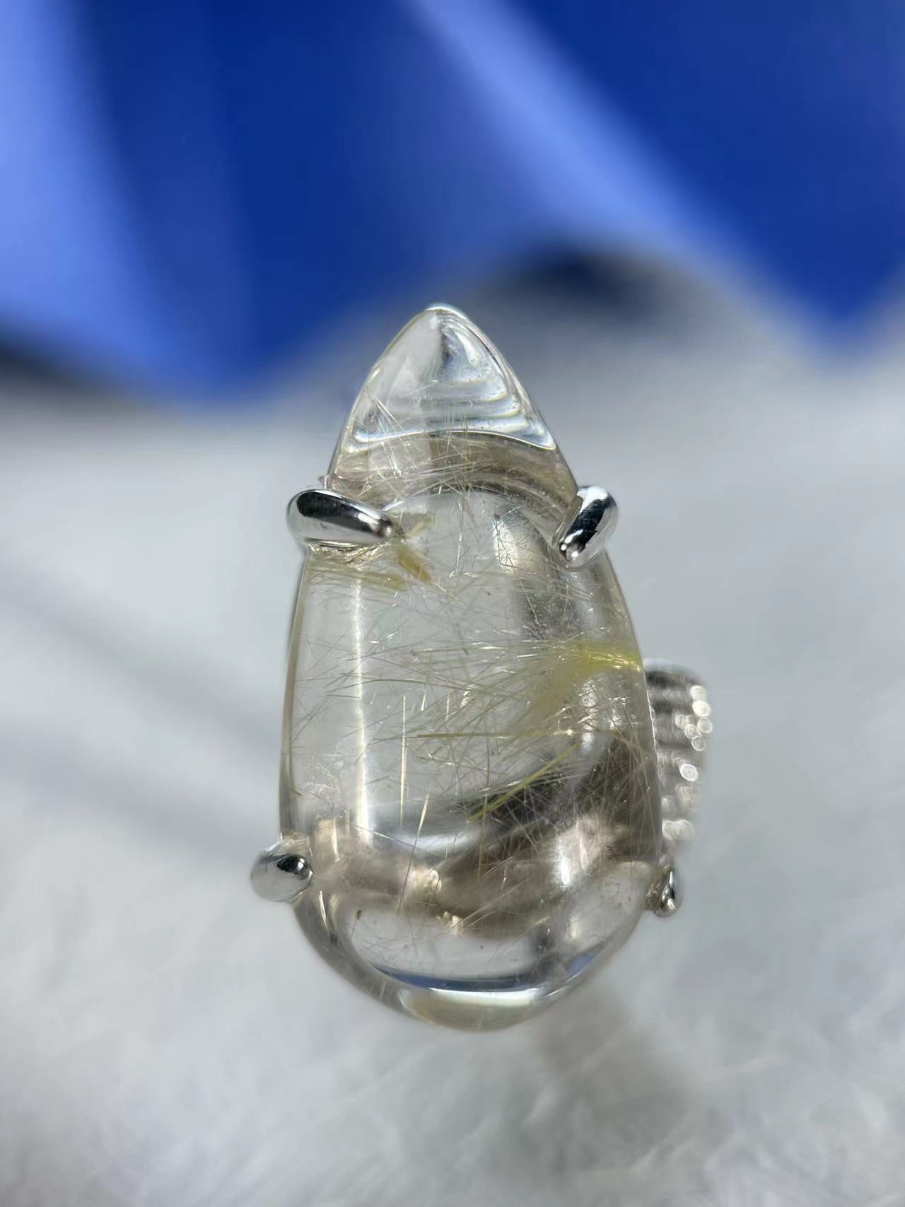 Golden Rutilated Quartz ring