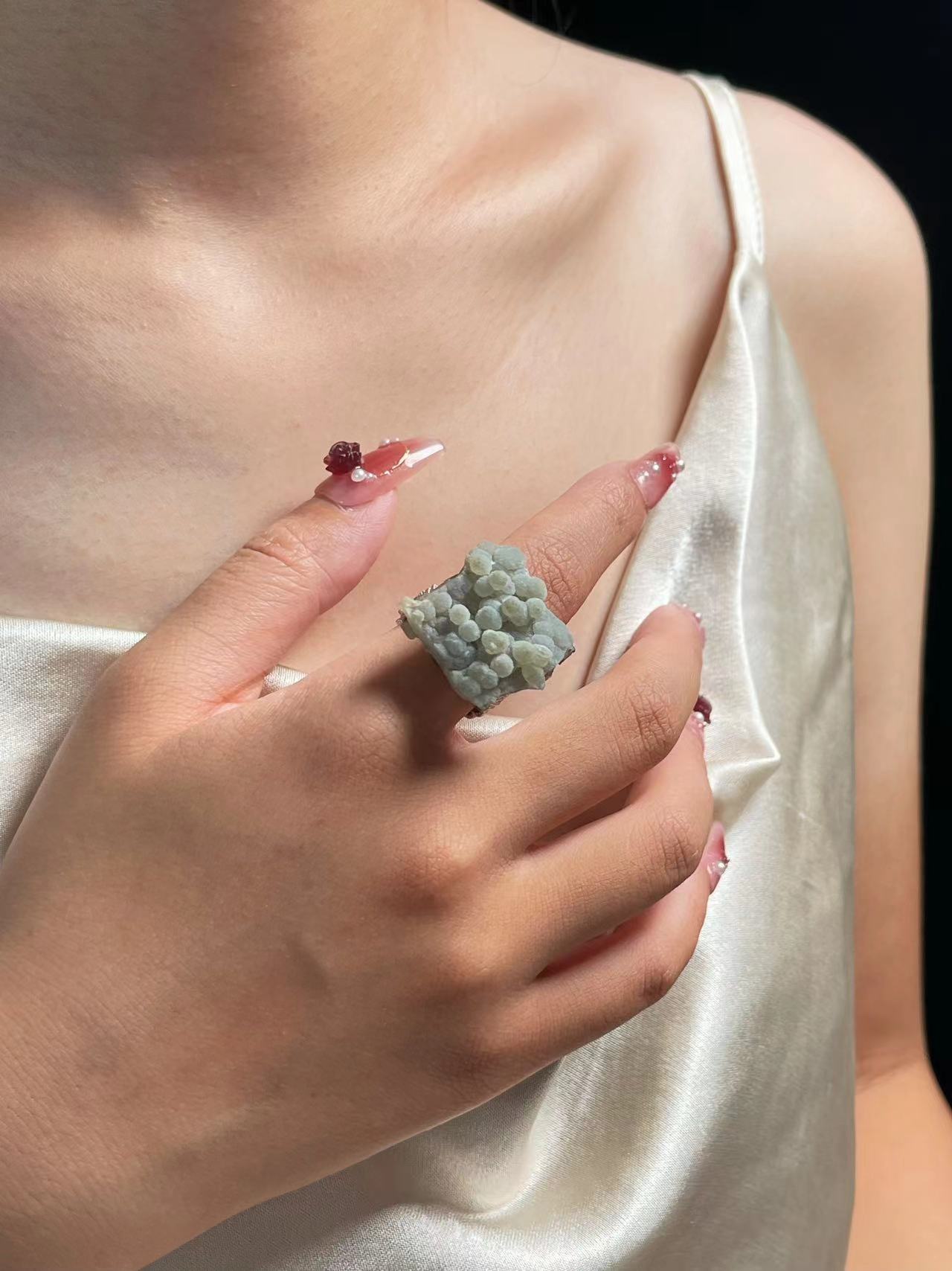Prehnite Cluster Ring
