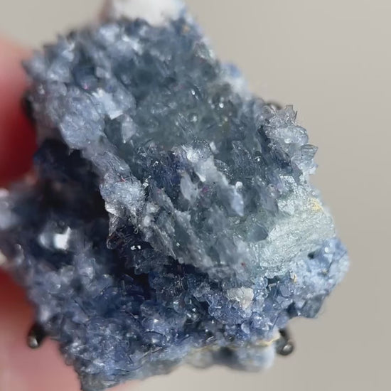 Video of Raw Blue Sapphire Crystal Ring