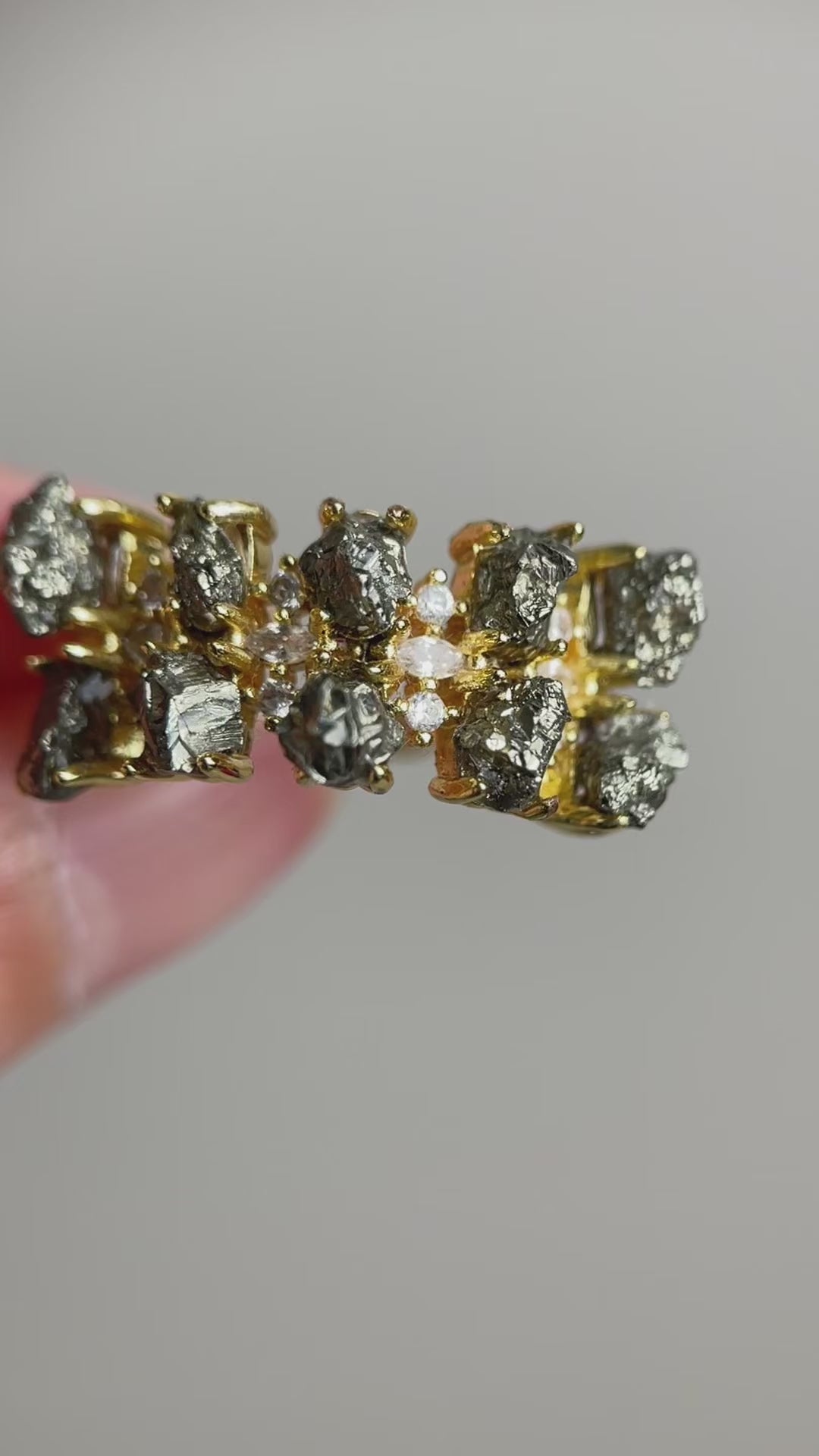 Video of Raw Chalcopyrite Row Ring from Peru