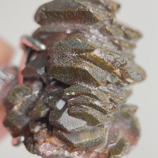 Video of pyrite on calcite ring