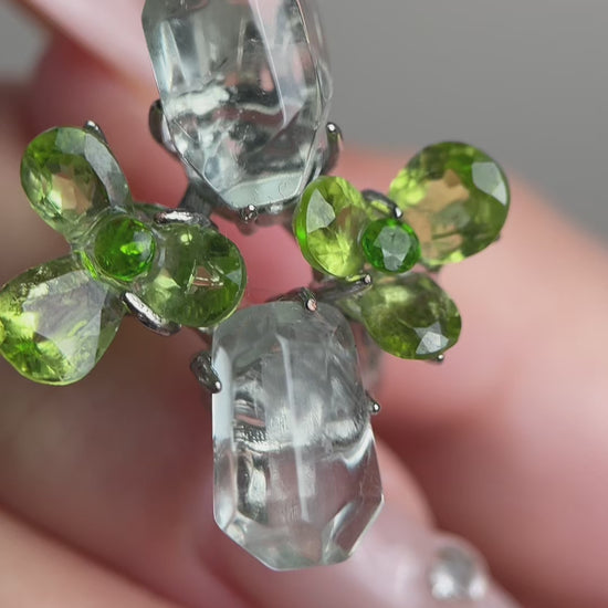 peridot bloom green quartz ring video by oryssia