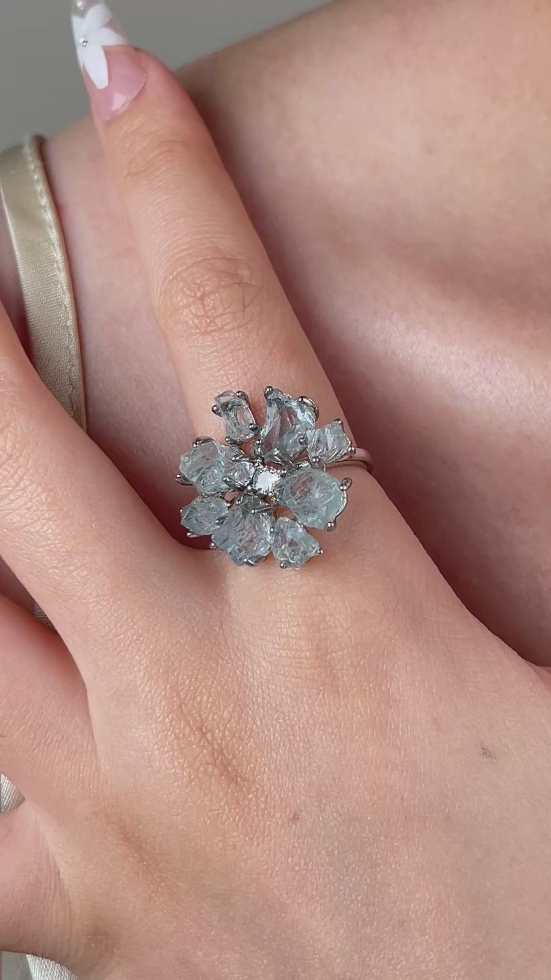 raw-aquamarine-snowflake-ring-video