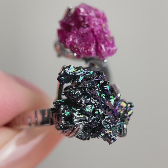 Video of raw ruby and carborundum ring
