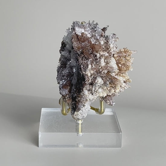 Video of Raw Creedite cluster mineral specimen on matrix from China