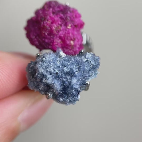 Video of Ruby and Sapphire Mineral Specimen Ring