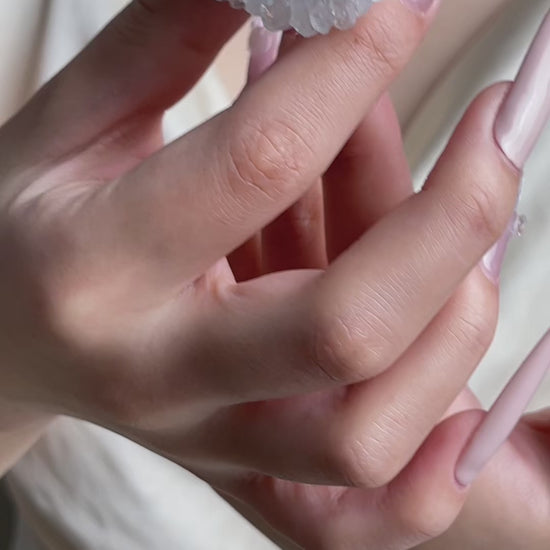 Video of Solar Quartz Slice Ring showing its natural sunburst crystal pattern