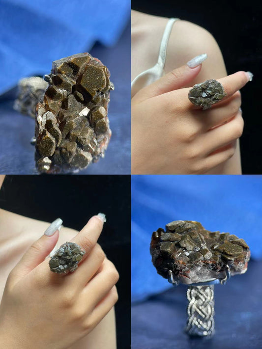 Calcite on Pyrite